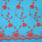 Hímzett tüll - RED